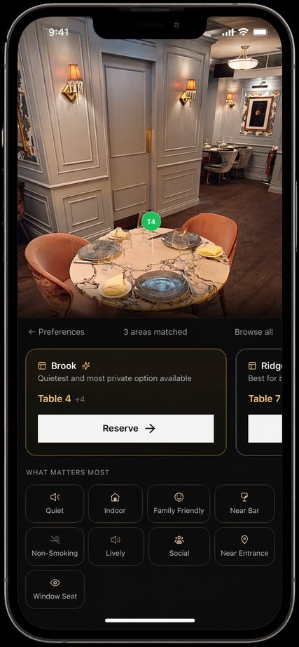 Guest discovering an event and choosing a space